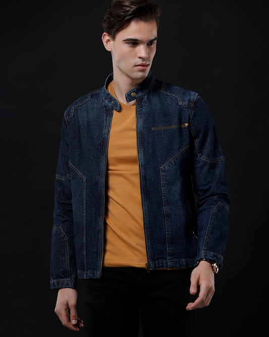 Men’s Denim Biker Jacket (BRONN)