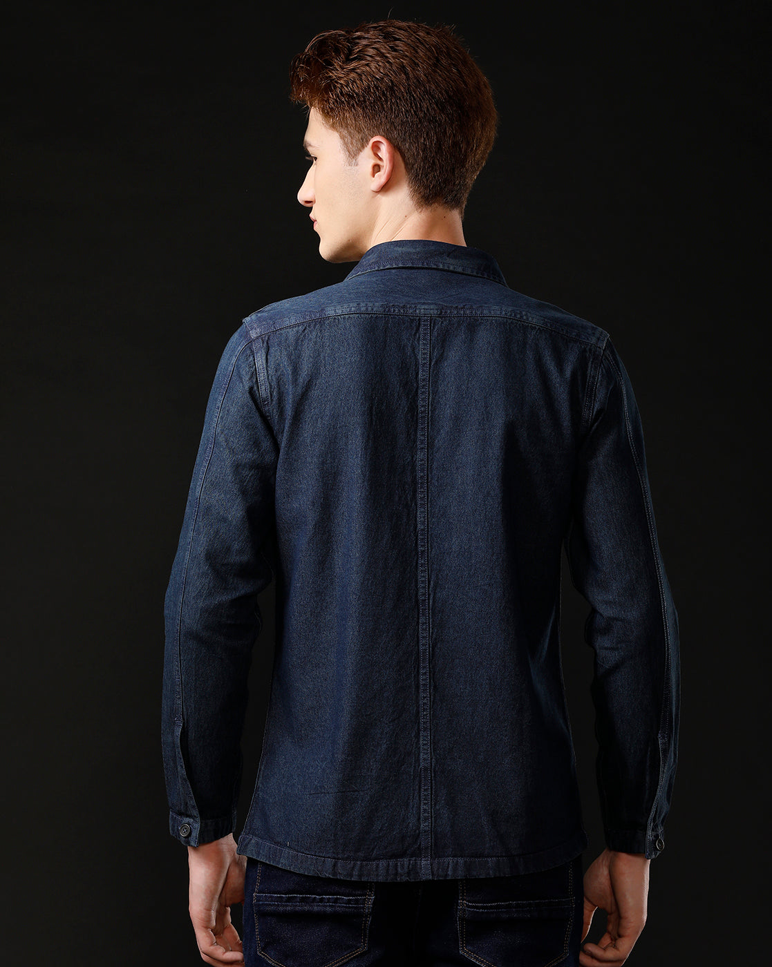 Men’s Solid Denim Shacket (SCION)