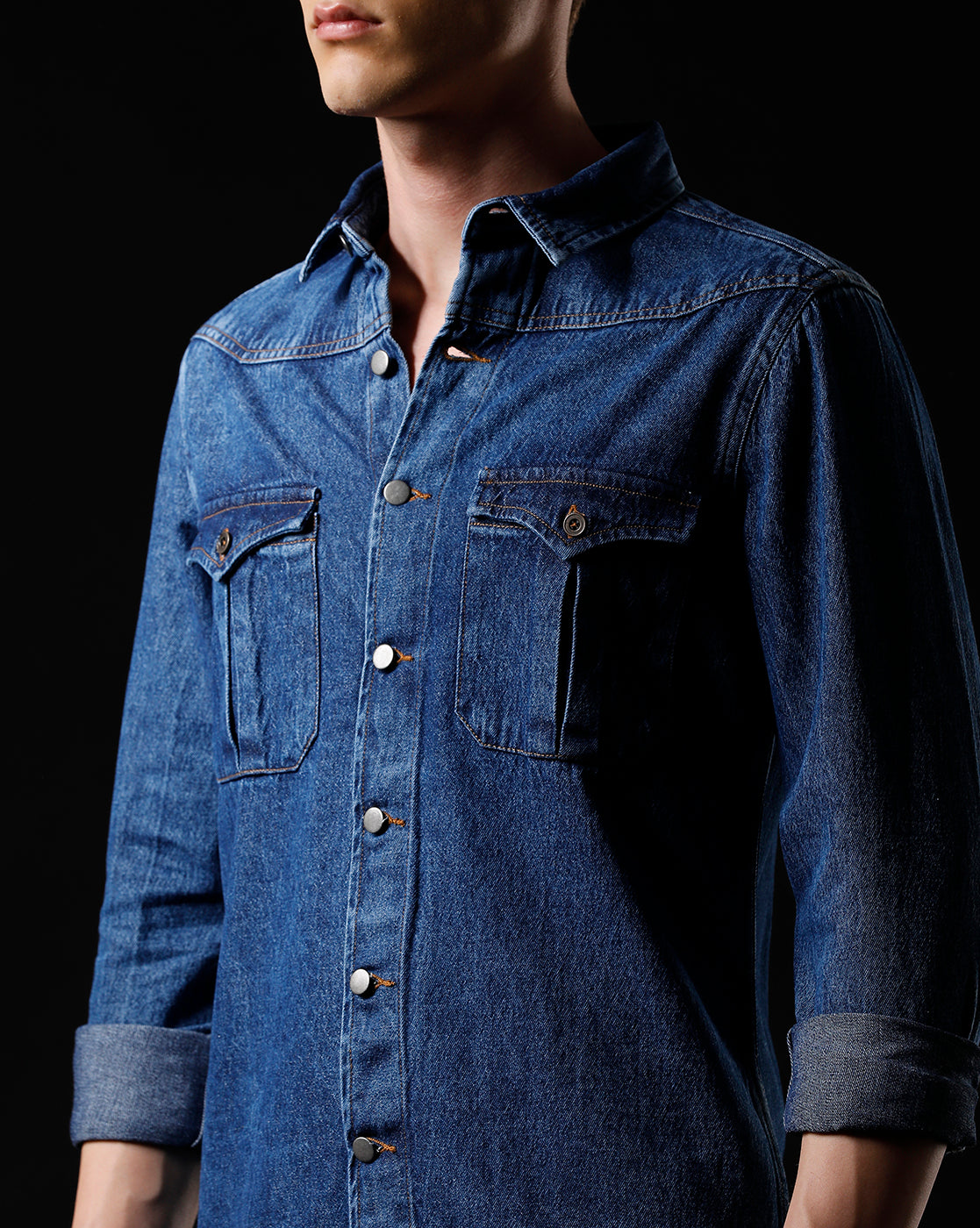 Men’s Solid Denim Shacket (SHAKT)