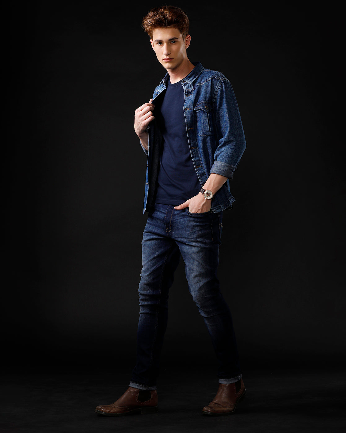 Men’s Solid Denim Shacket (SHAKT)