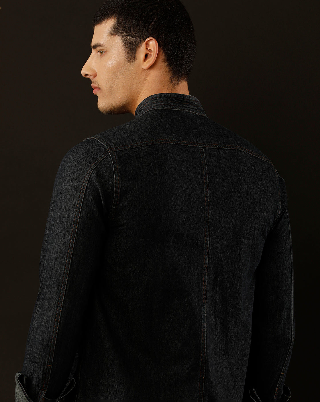 Men’s Solid Denim Shacket (STOAK)