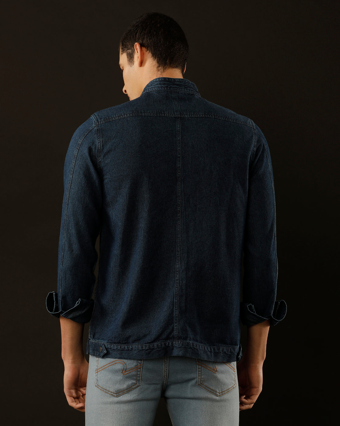 Men’s Solid Denim Shacket (STOAL)