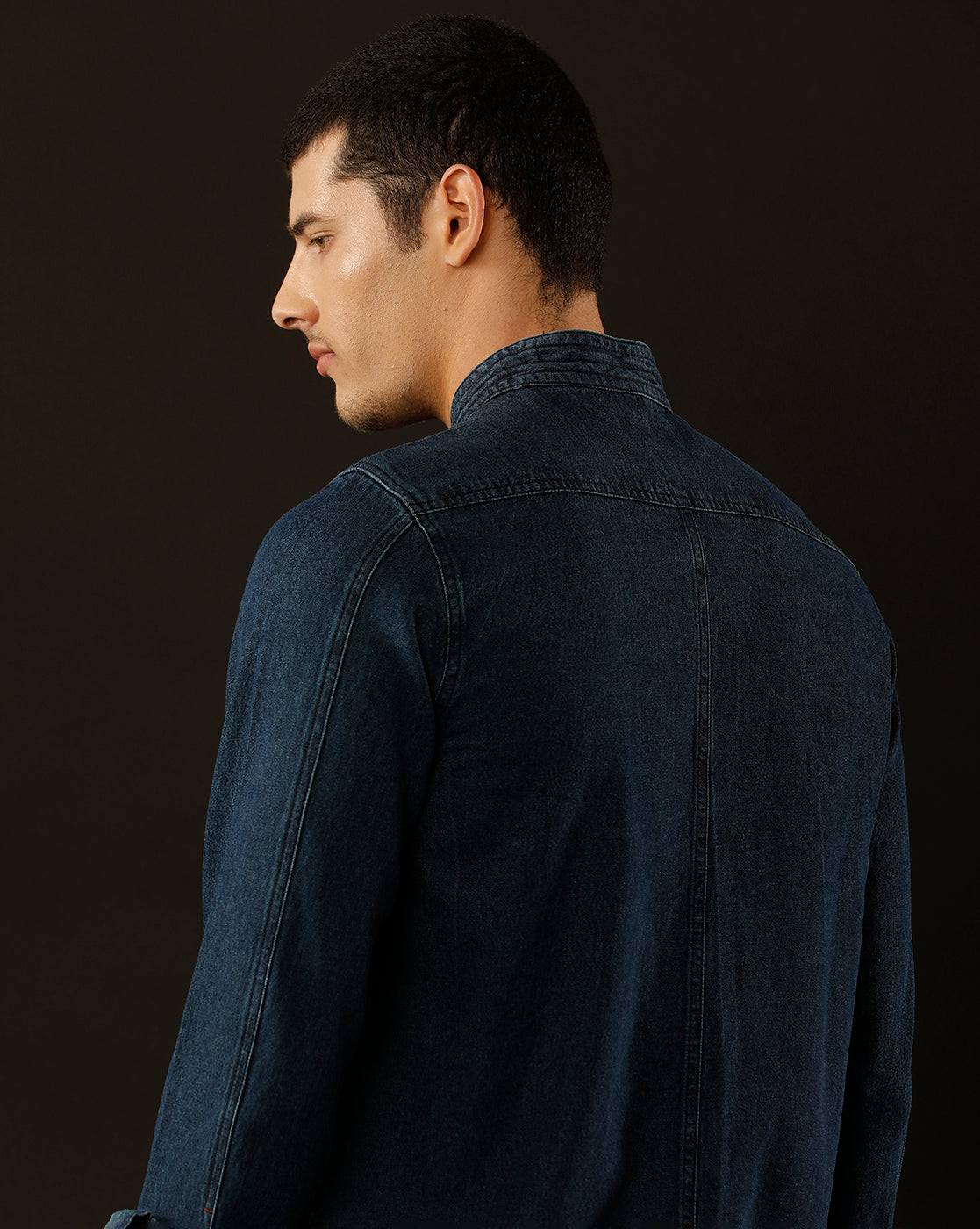 Men’s Solid Denim Shacket (STOAL)