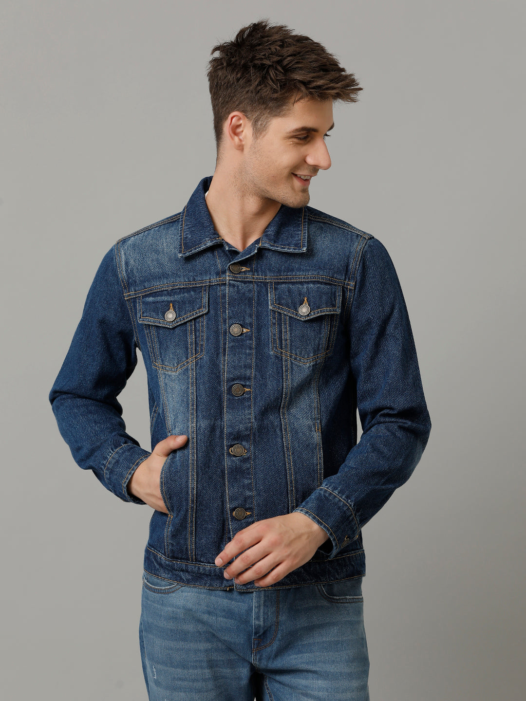 Men’s Denim Tracker Jacket (ZARF)