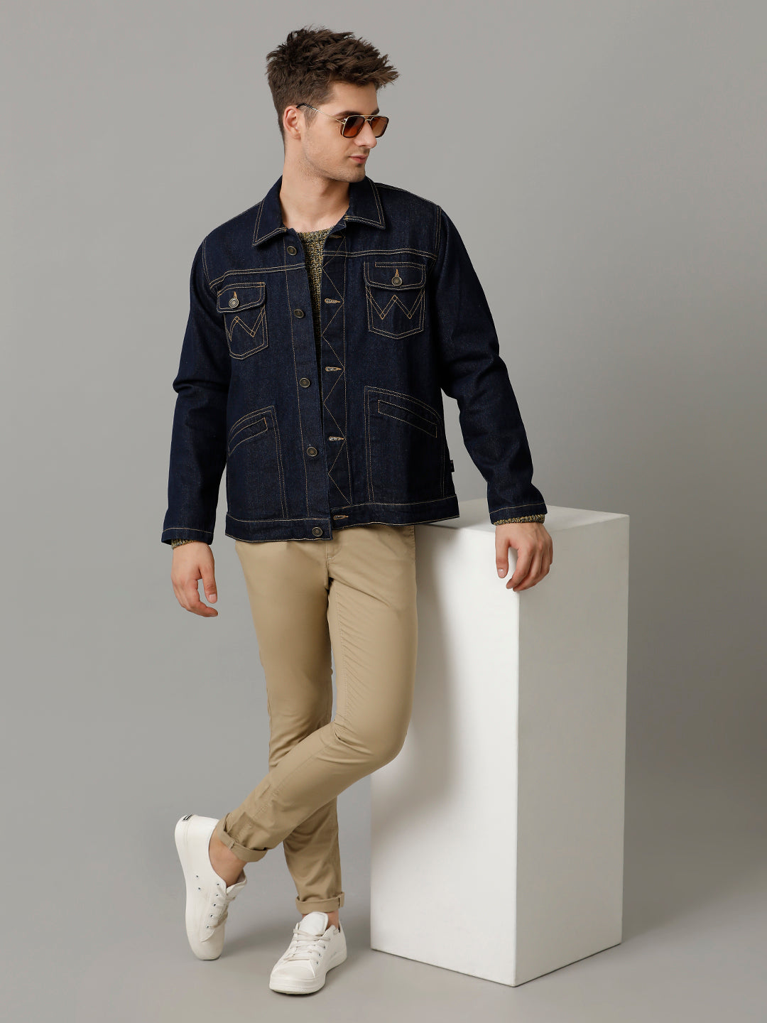Men’s Denim Tracker Jacket (ZIGG)