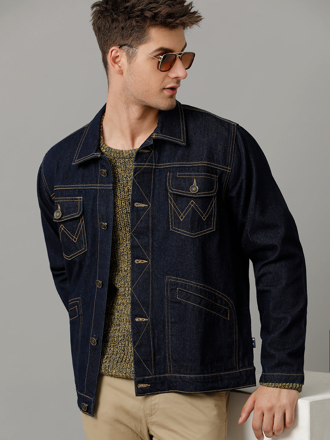 Men’s Denim Tracker Jacket (ZIGG)