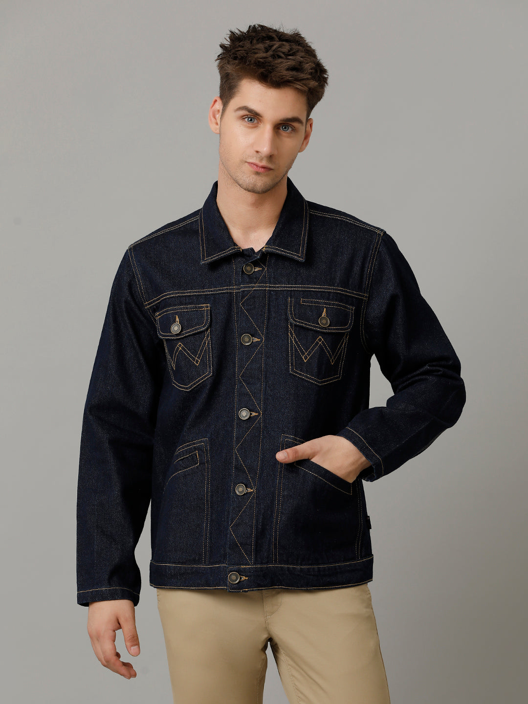 Men’s Denim Tracker Jacket (ZIGG)