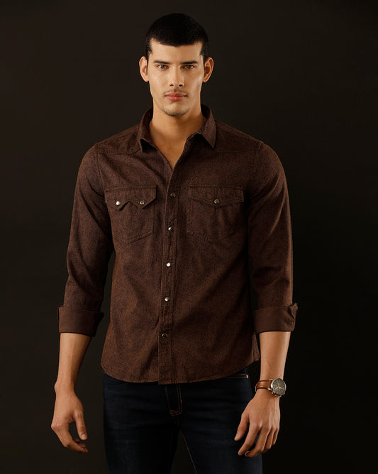 Men’s Solid Denim Shacket (WOLTA)